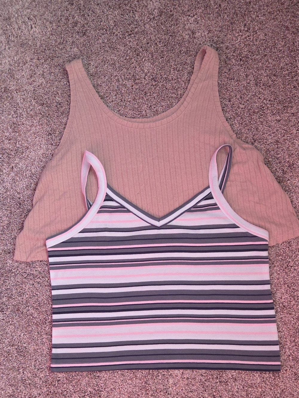 (2) SO Ribbed Cropped Tanks